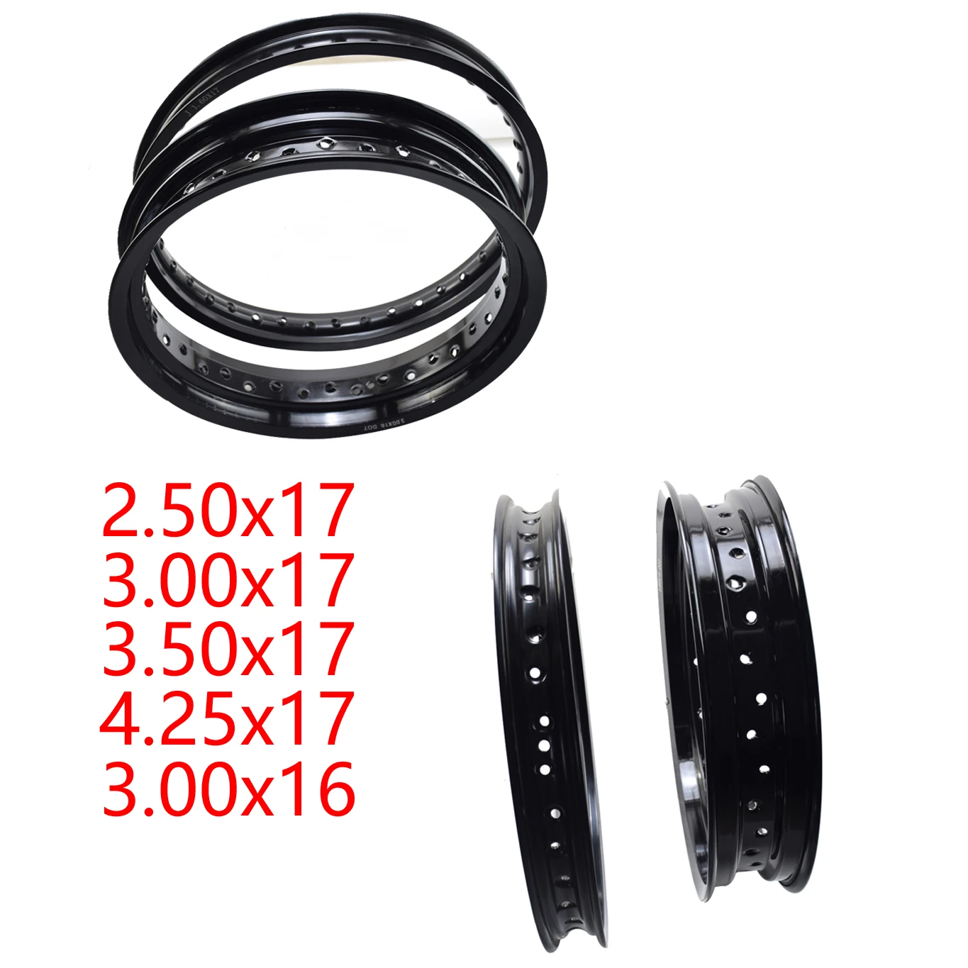 Aluminum Alloy Wheel Rim 4.25 3.00 17 inch 16 inch Ultra Wide 36 / 32 Spokes Cover For Dirt Bike KAYO T4/T6 X6 Motorcycle Parts