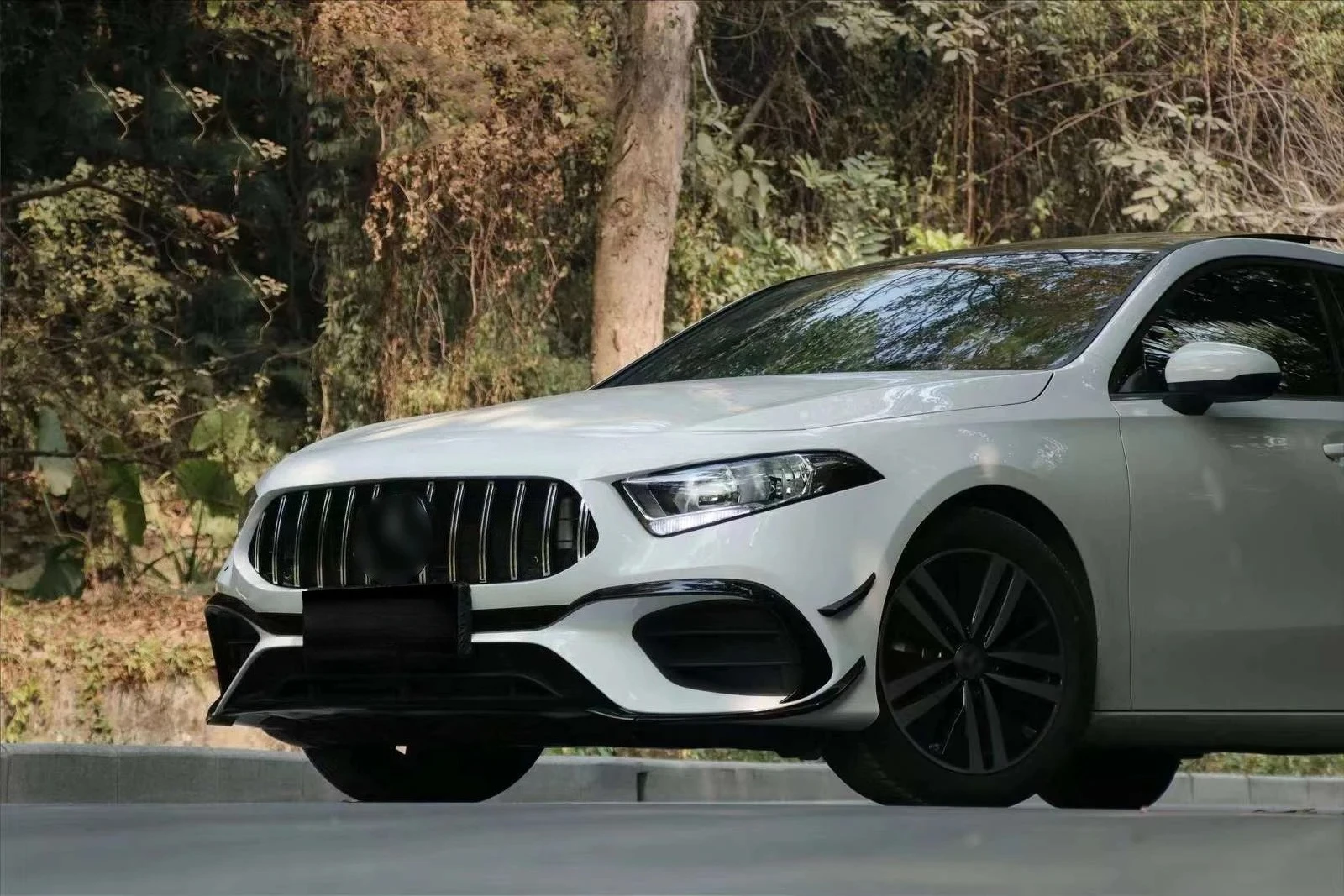 Coche Cc para W177 2019+, actualización Clase A a kit de carrocería 45S AMG, conjunto de parachoques delantero