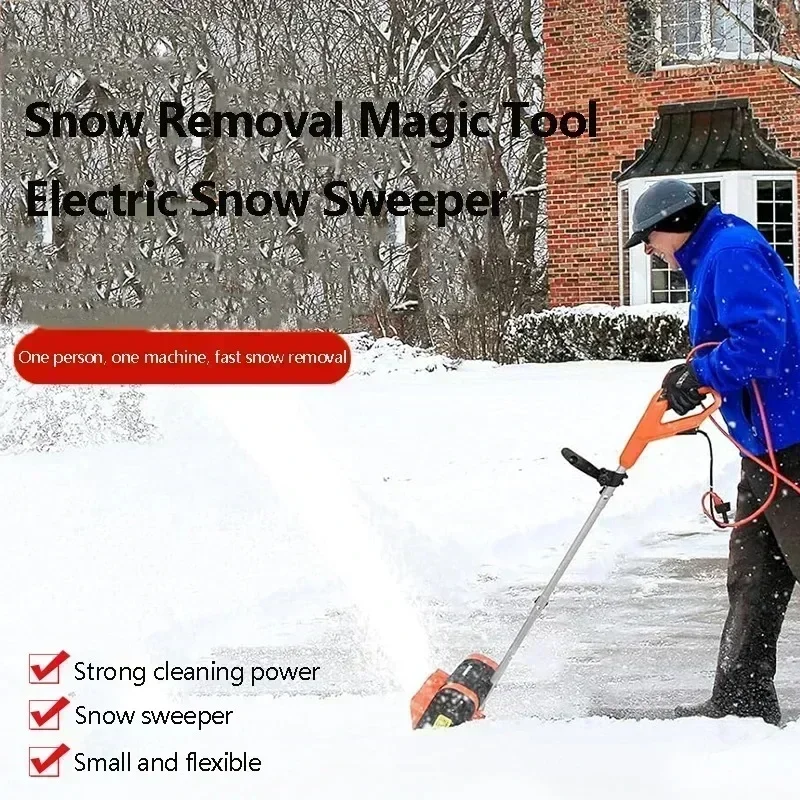 

New Winter Brushless Electric Snowplow Lithium Electric Snow Sweeper Cordless Snow Shovel Courtyard