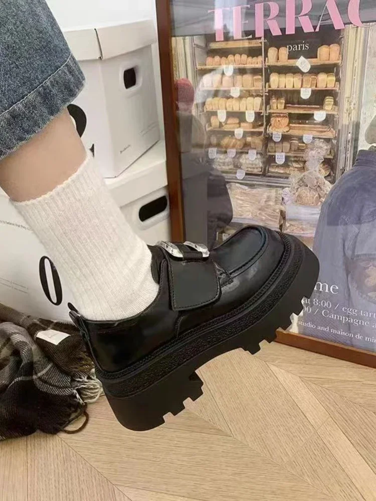 

Женские туфли-лодочки в готическом стиле на среднем каблуке и платформе, женская обувь Лолиты в японском стиле, лоферы Мэри Джейн, корейская оптовая продажа, последние 39