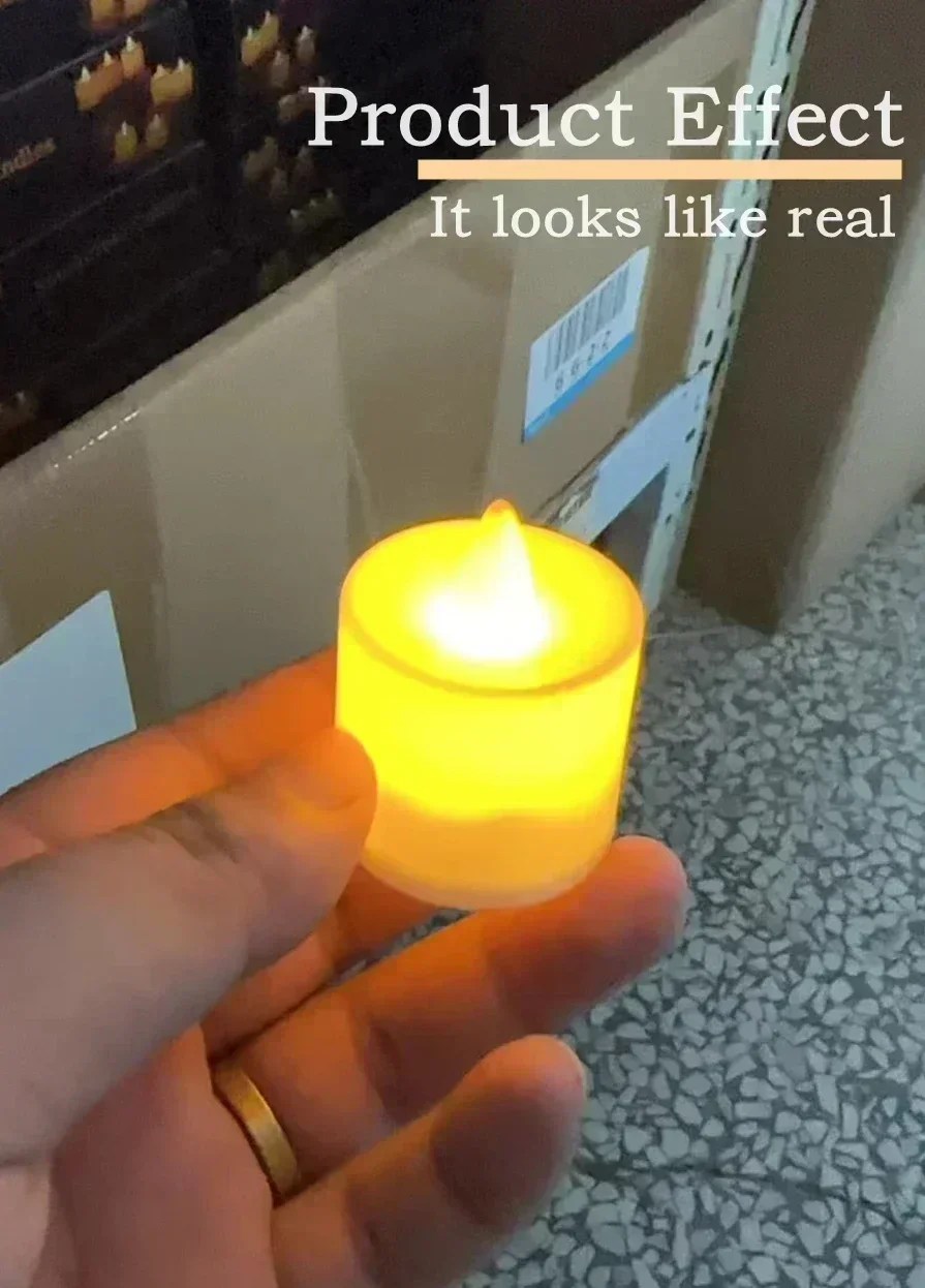 1-50Pcs Colorful Flickering Flame LED Candles Light Battery Powered Flameless Simulation Light For Wedding Christmas Home Decor