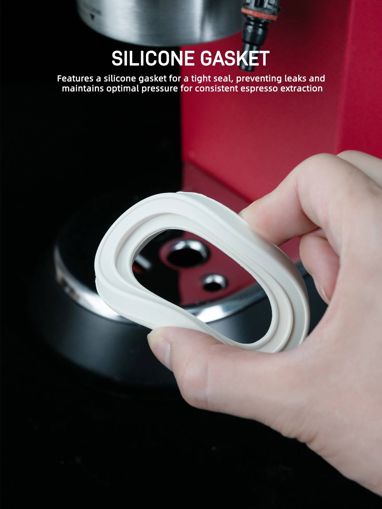 Precision Shower Screen Group Head with Silicone Steam Ring Compatible with Breville 9 Series Espresso Machines
