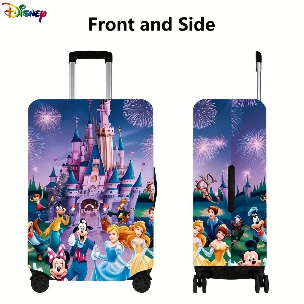 Miniso elastic dust-proof suitcase cover, Disney Mickey and Minnie cartoon durable polyester fabric protector