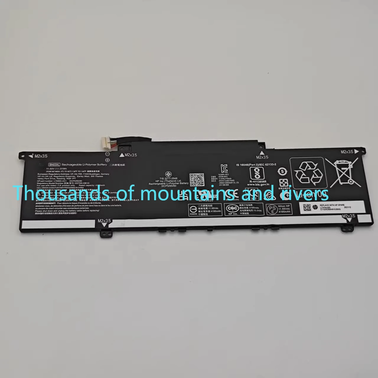 

NEW BN03XL Laptop Battery For HP HSTNN-OB1O UB7L ENVY 13 13-ba ENVY X360 13-ay 15-ed0000 L76965-AC1 L77034-005 11.55V 51Wh