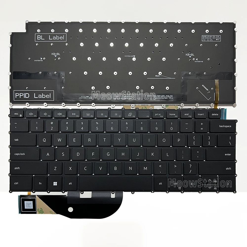 Teclado retroiluminado americano/russo para DELL XPS 17 9700 9710 9720 P92F,XPS 15 9500 9510 9520 9530 P91F,Precision 5550 5560 5750 5760 5770 P91F