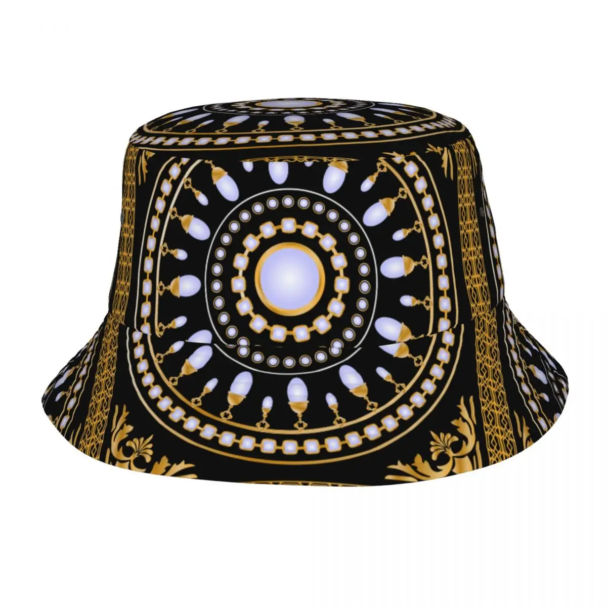 2023 Men Women Summer Gold Chains Baroque Bucket Hat Bob Fisherman hat Outdoor Travel Sun Visor Fashion Panama