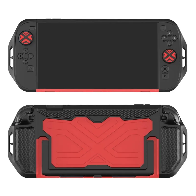 【SLEEK 】 حافظة حماية من مادة TPU+ PC مع أغطية عصا التحكم - تصميم Mecha لحماية المضيف Nintendo Switch 2 #4