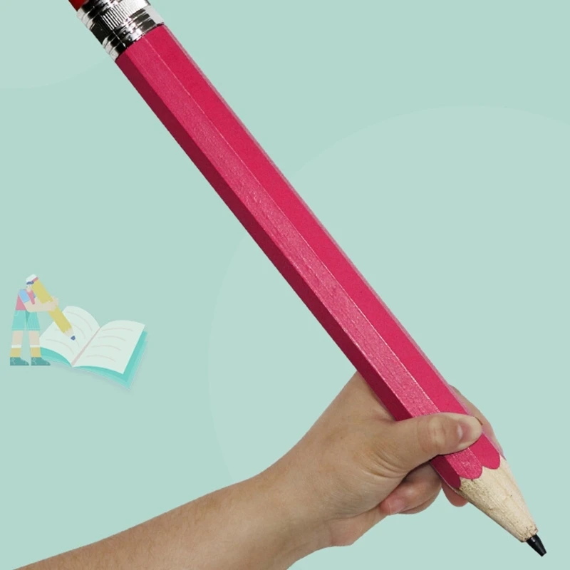 Wooden  Pencils for Prop/Decor Funny Big Pencil Huge  Pencil 12.99" Large Pencil for Home and School Supplies
