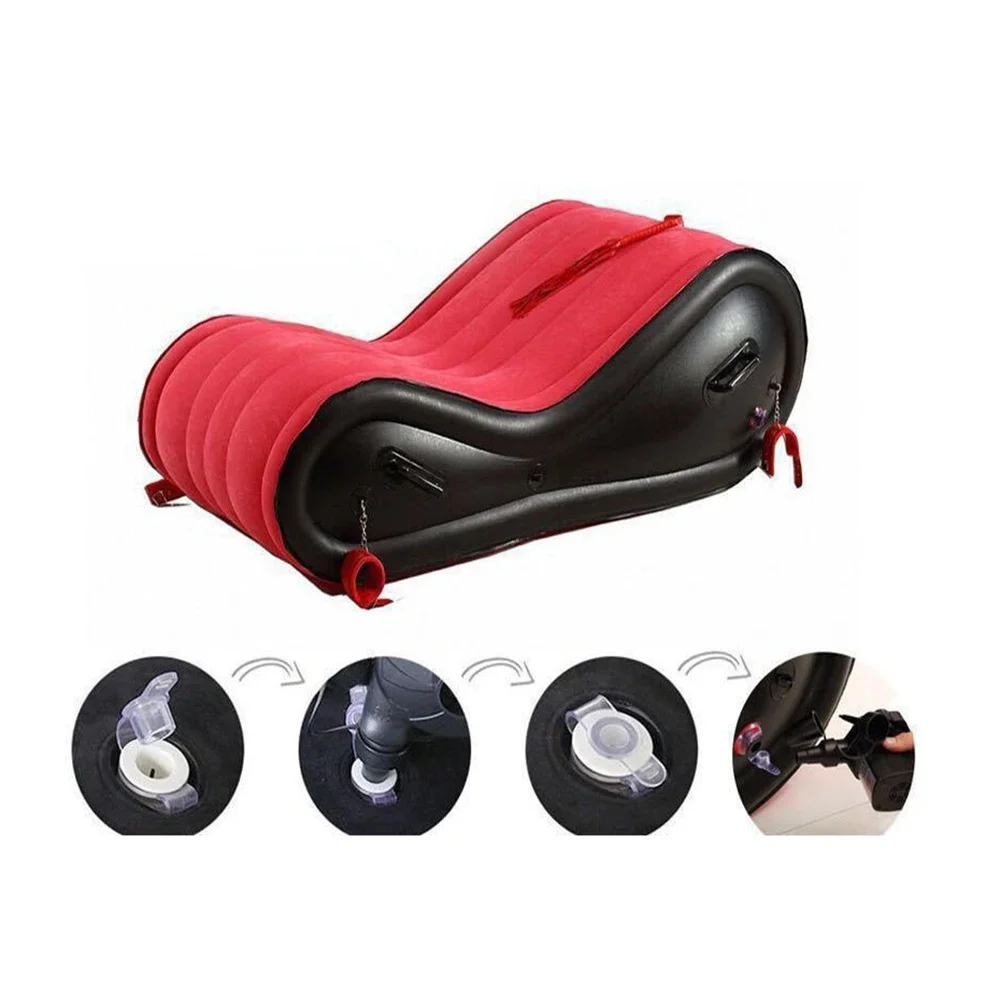 Modern Simplicity Blue and Red PVC Customized Inflatable Mattress Bed Inflatable Sex Air Bed