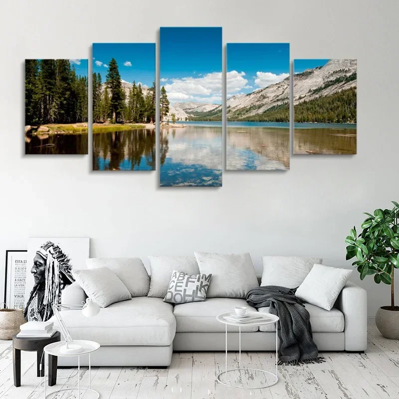 

Beautiful Lake Scenery Decoration Painting Spray Painting High Definition Canvas Core Hanging Painting Living Room Nordic Wall