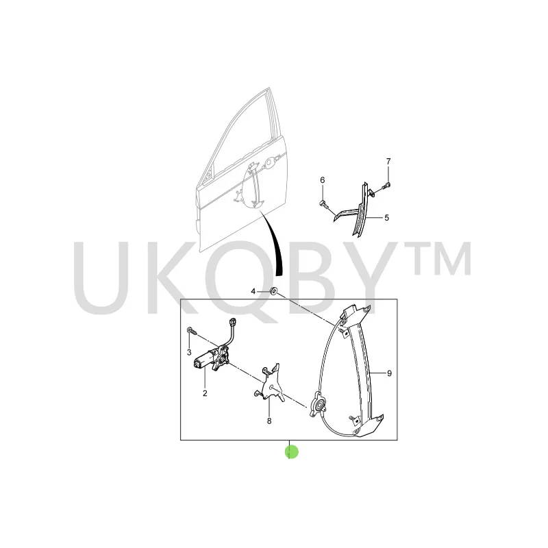 9045871 9045872 Suitable for Che vro let Jingcheng Left front door window regulator assembly motor lifting bracket