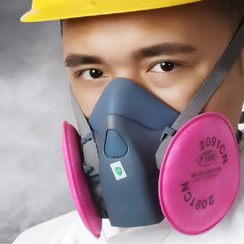 7502 Half Mask Dust Gas Mask 7502 Respirator Chemical Paint Spray Pesticide Filter Widely Use Protection