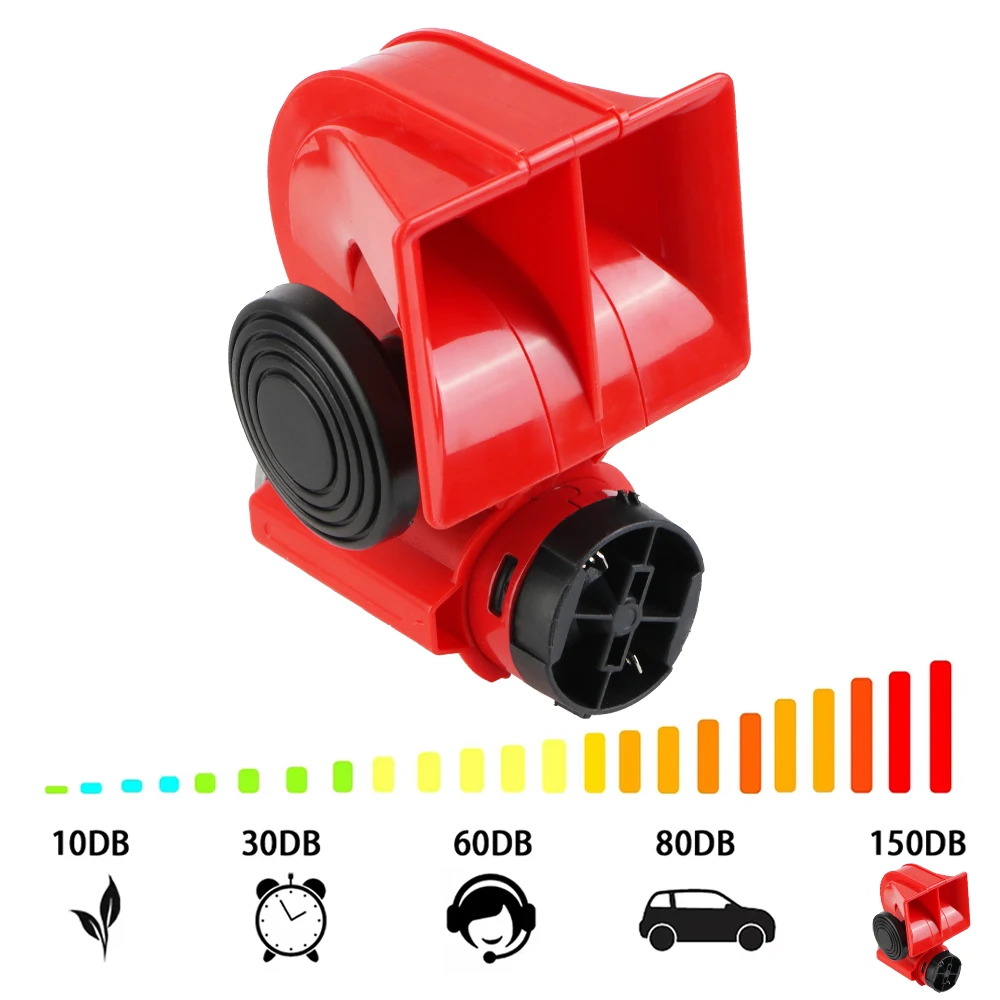 

12V Ship Car Air Horn Auto Trumpets Super Loud Waterproof With Wires and Relay Car Air Pump Horn Set For Boat Truck SUV