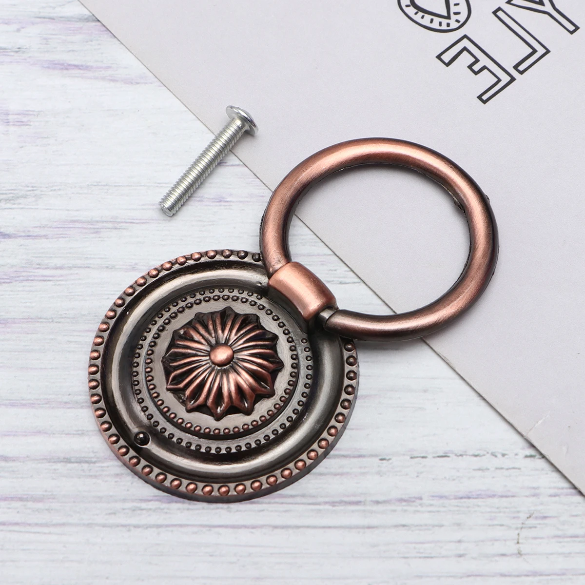 

5Pcs Round Vintage Single Hole Drawer Handles Red Bronze 47mm Durable Furniture Pulls Cabinet Wardrobe Multi Purpose