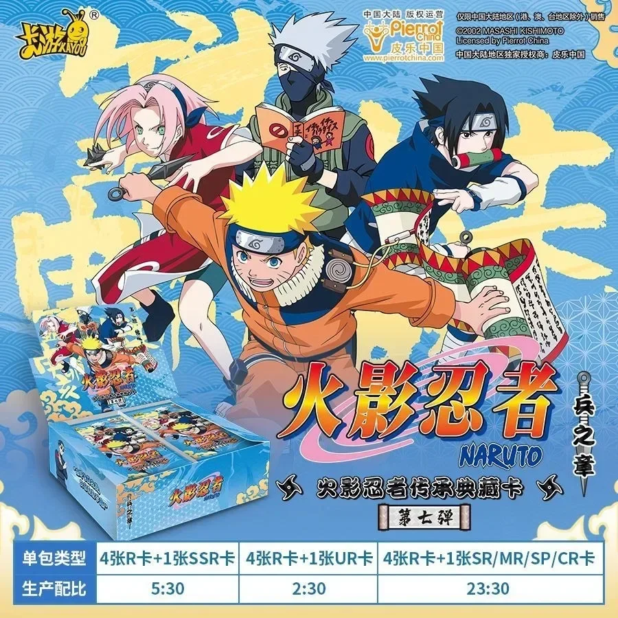 KAYOU Anime 2024 Original Naruto Cards T2w7 Chapter of Soldiers Box Rare CR Ninja World Collection Cards Toy for Children Gift