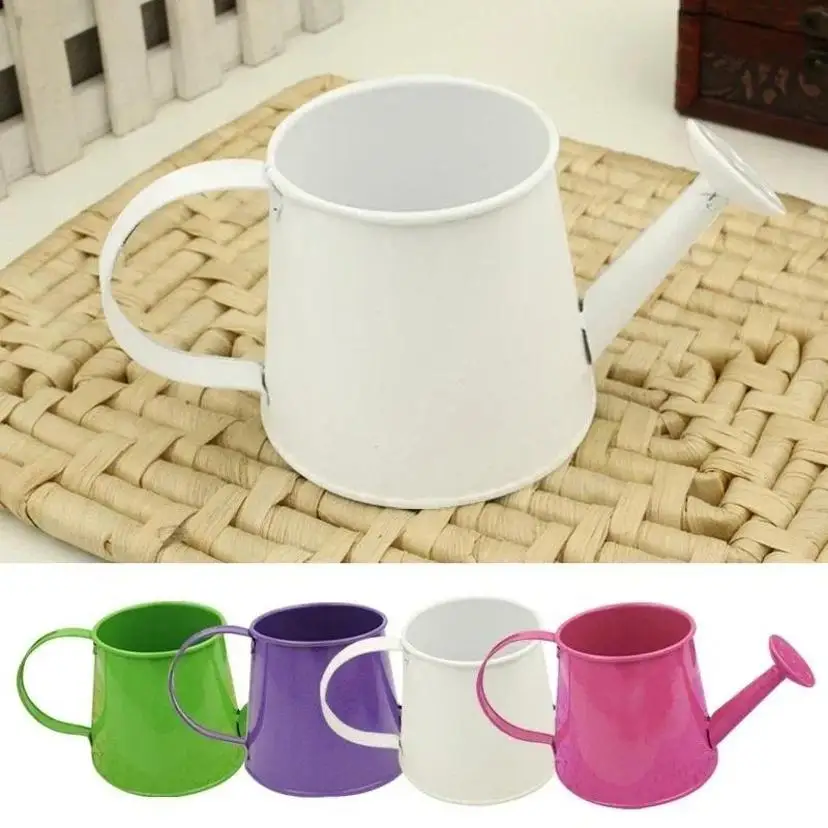 1 Pcs Mini Watering Kettle Tin Flower Pot Home Decoration Small Bucket Arrangement Succulent Garden Planting Potted Plants