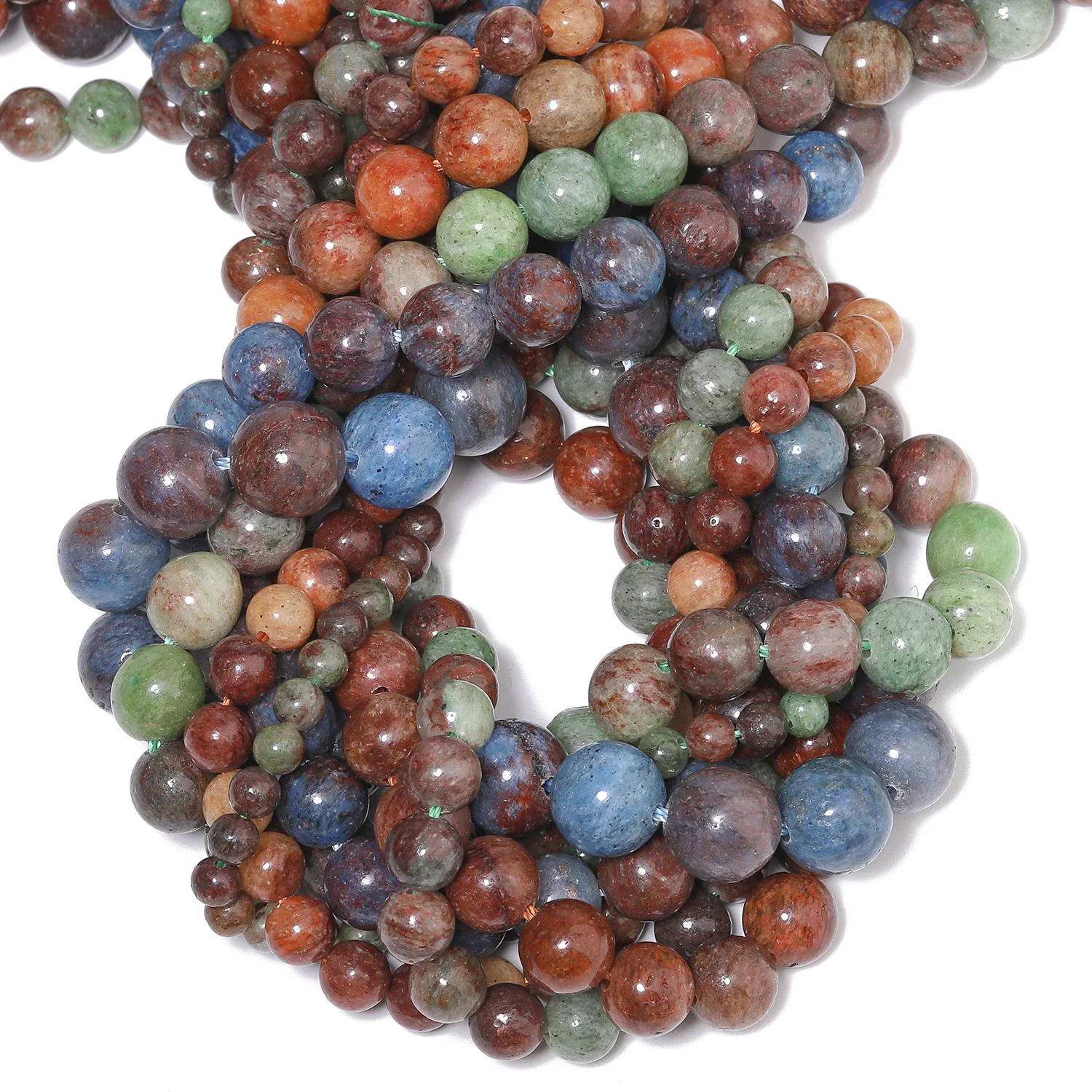 4/6/8/10mm Natural Colorful Chrysocolla Stone Beads Round Shape Loose Beads for Jewelry Making Handmade DIY Bracelet Pendant