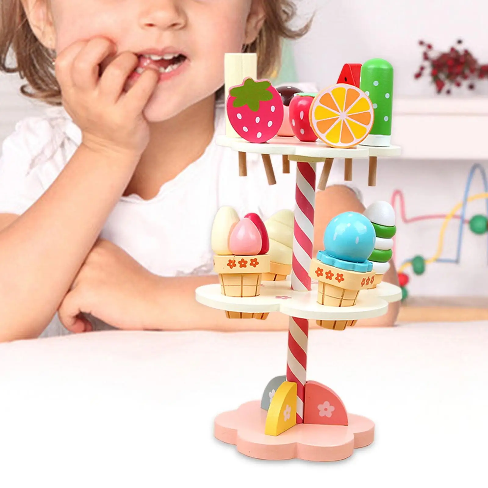 Ice Cream Toy Education Toy Simulation Ice Cream for Age 2-4 Preschool Gifts