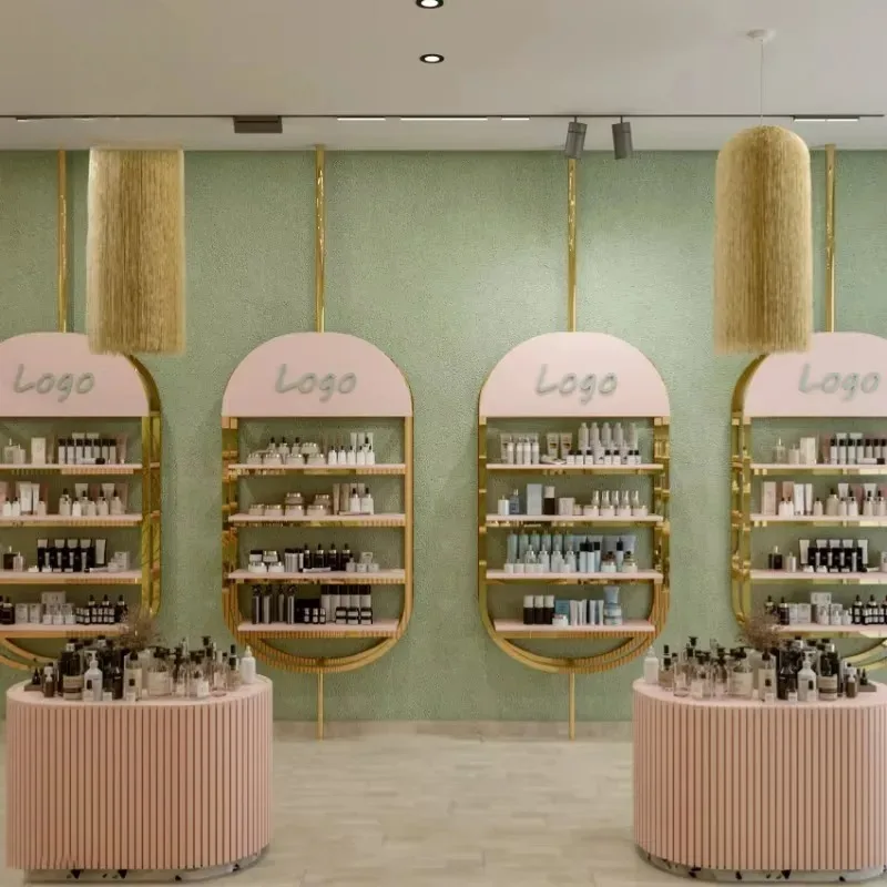 

Retail Display Stand Perfume Display Stand Wooden Shelf Supplies Store Furniture