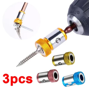 3PCS Magnetic Bit Holder Alloy Electric Magnetic Ring Screwdriver Bit Head Holder Anti Corrosion Magnetizer for Bit