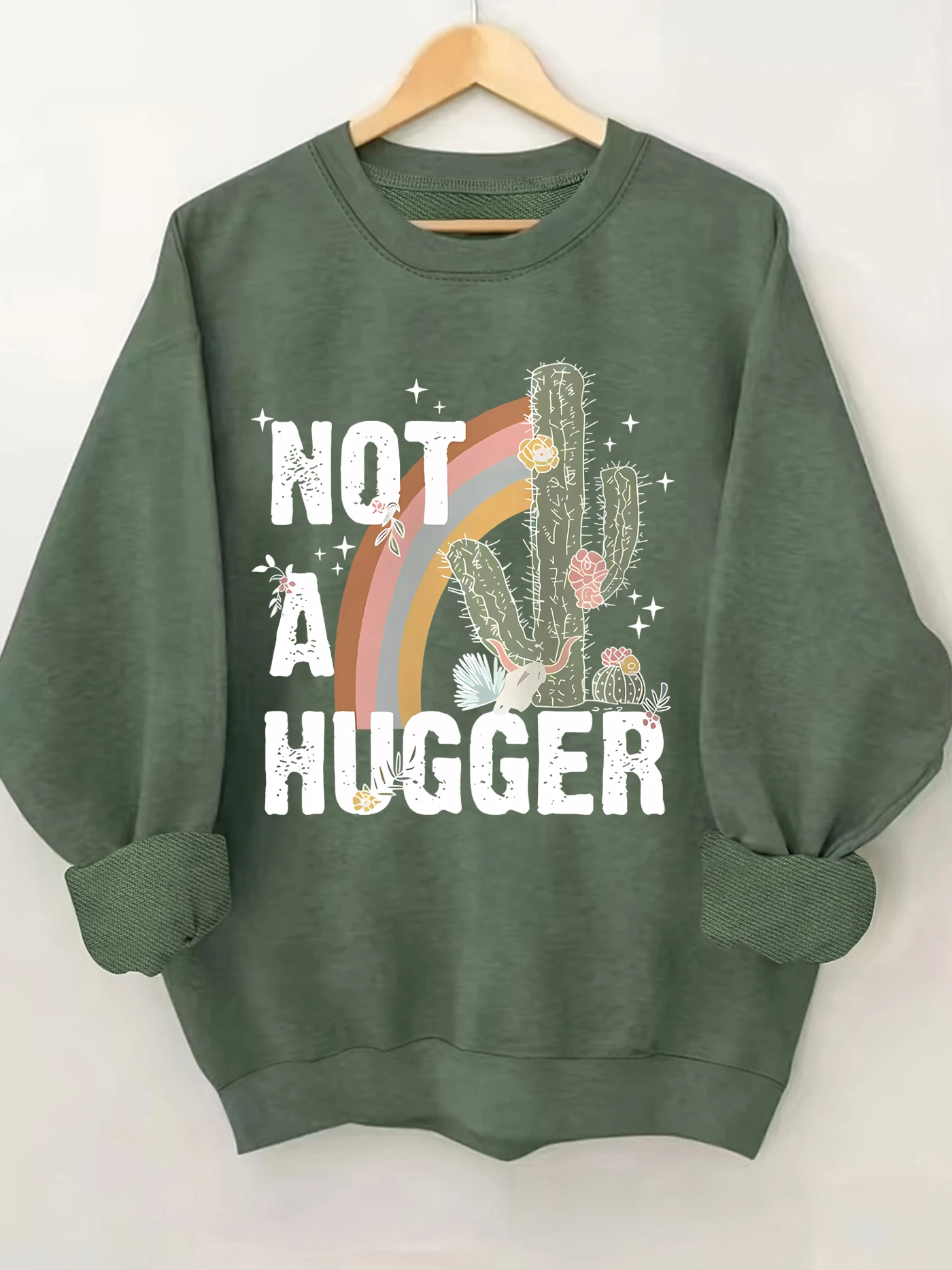 

Letters print sweatshirt, crew neck casual sweatshirt for winter & fall, women's clothing