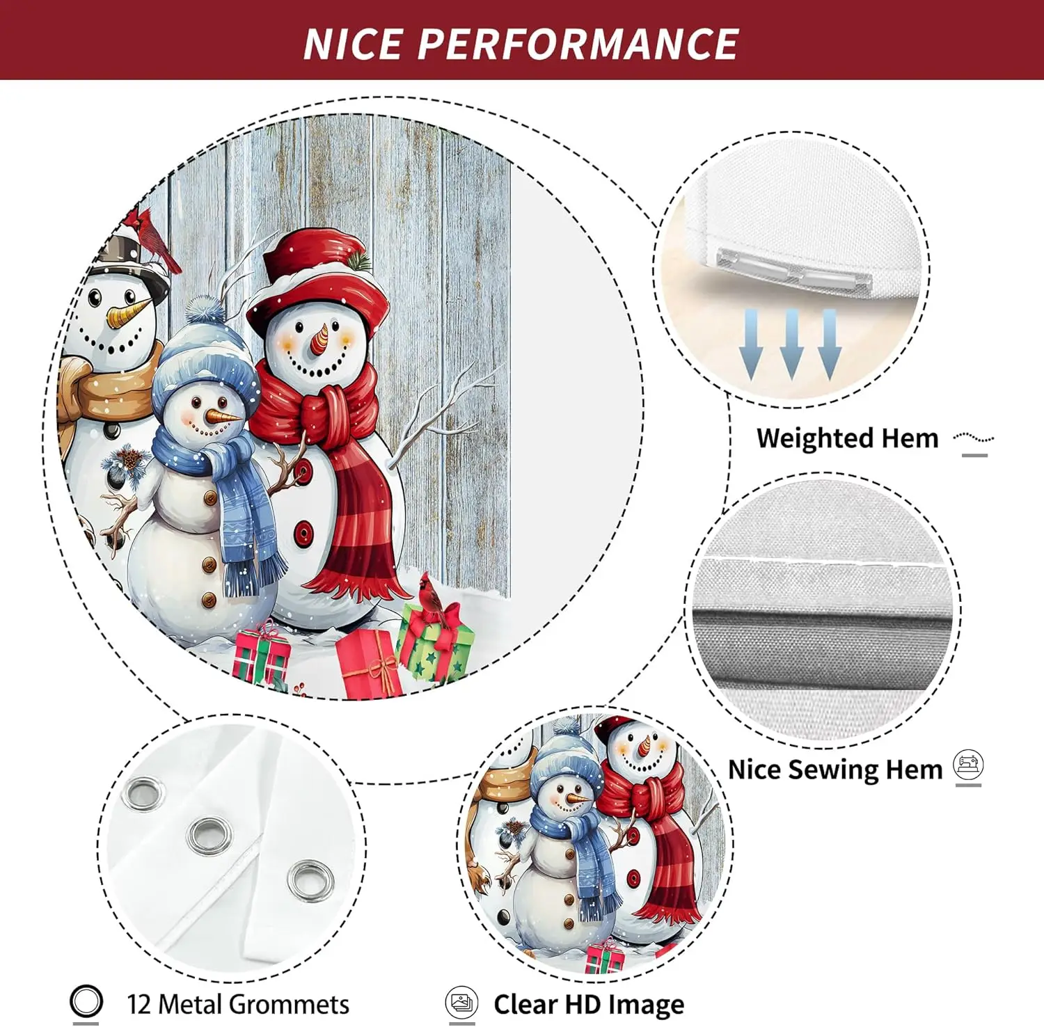 عيد الميلاد الشتاء ثلج مزرعة دش الستار للحمام فروع الصنوبر ريفي الخشب مجلس عيد الميلاد شجرة صنوبر عطلة البلاد