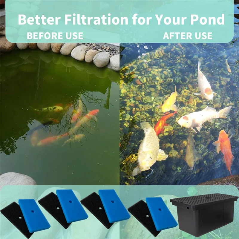 

KYCOR-Replacement Pond Filter Pads For Outdoor Pond 871980305528 For Pond Water Aquarium Fountain 52231 And 52229