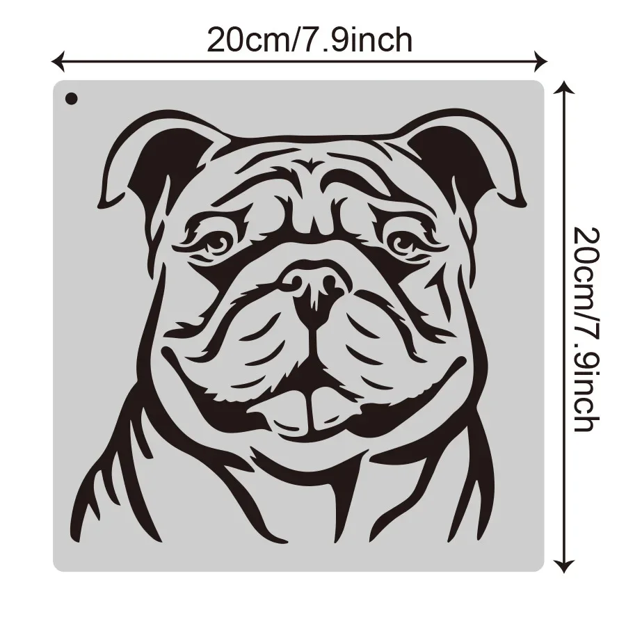9 sztuk/zestaw 20cm śliczne głowa psa DIY nakładania warstw szablony malowanie księga gości kolorowanie tłoczenie Album dekoracyjny szablon — zdjęcie 6