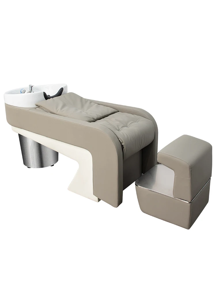 High-End Ceramic Basin Shampoo Chair Lying Half Special Massage Flushing Bed