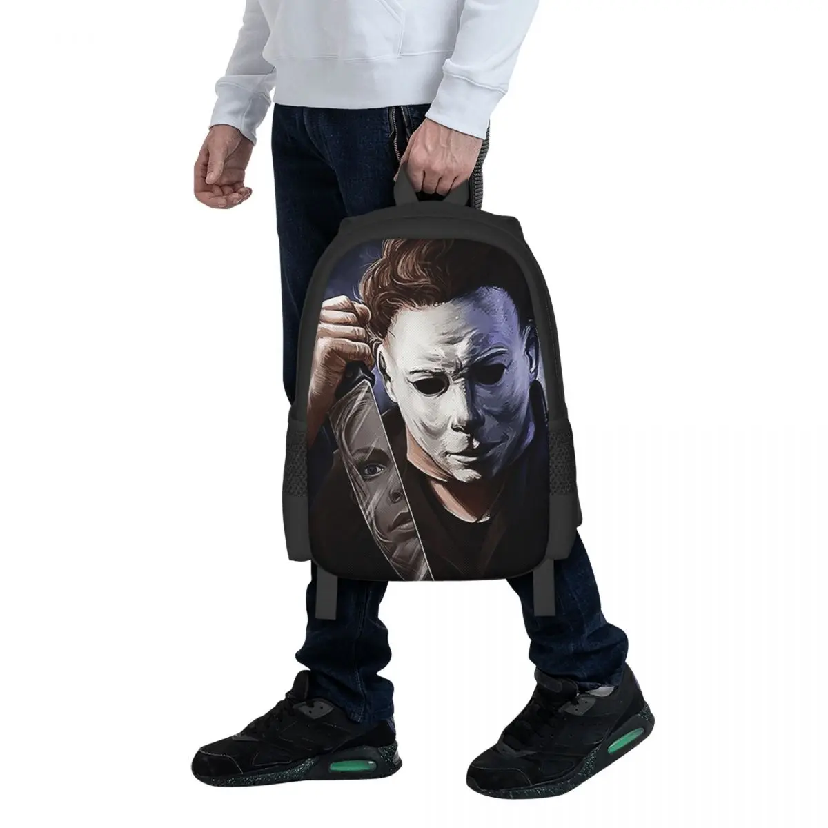 Michael Myers Student Backpack School Bag Hiking Travel Daypack for Boys Girls Fashion Bookbag Shoulder Bags