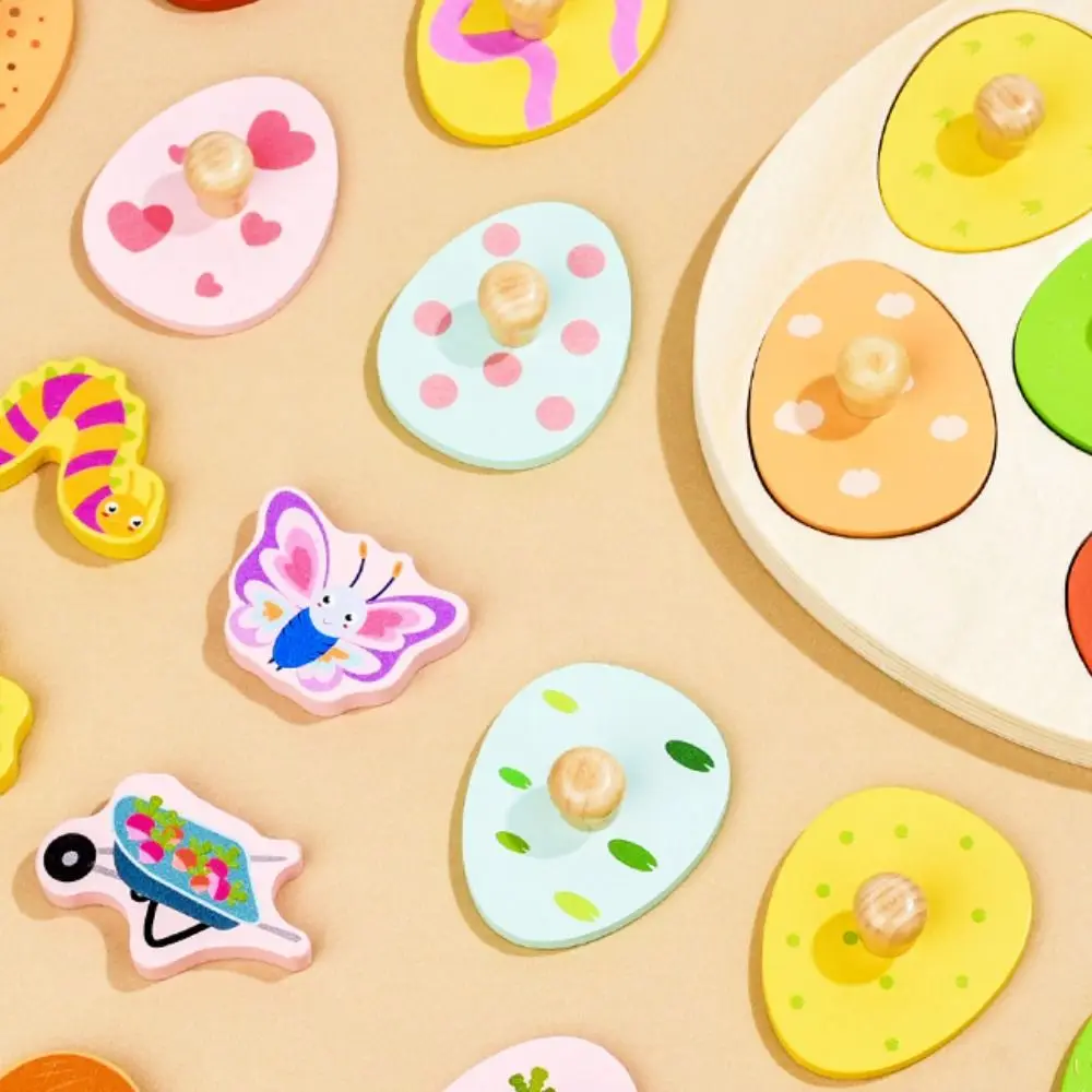 Деревянный колышек, деревянный пазл с динозавром для раннего обучения, развивающие животные, домино, игрушка-головоломка для дошкольников, пазлы Монтессори для малышей