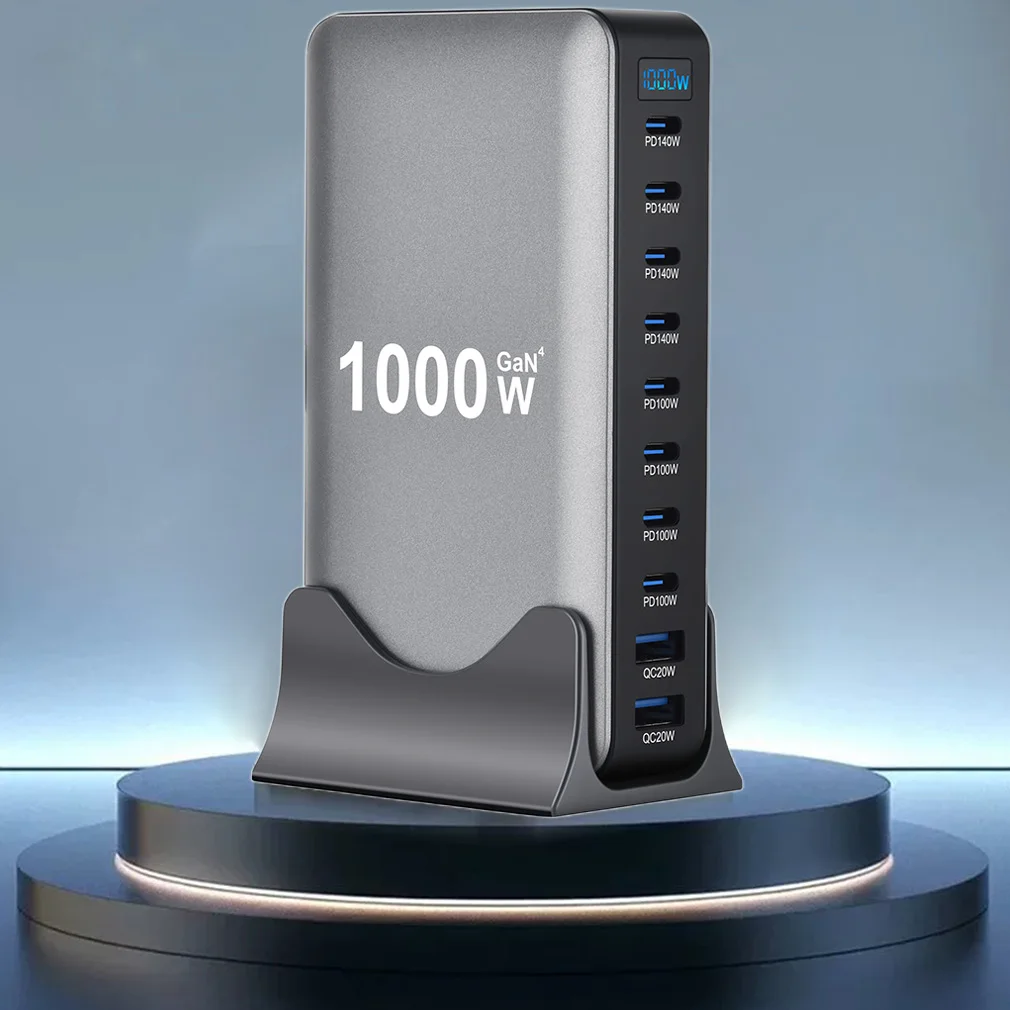 

Hot 1000W GaN PD3.1 Fast Charger USB-C Desktop 950WFast Charging Station Adapters for iPhone 16/15 Samsung MacBook Wholesale