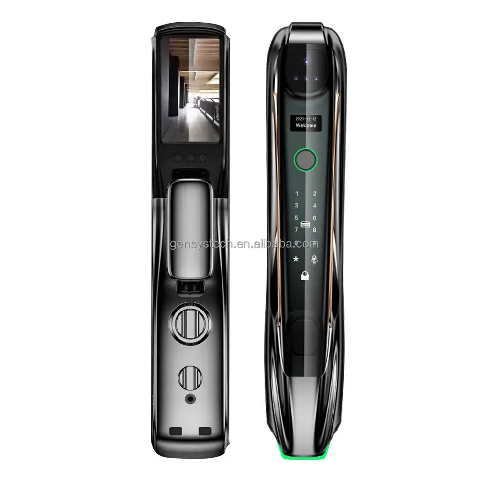 

Умный дверной замок из алюминия с 3D-сканированием лица и отпечатков пальцев, управление через приложение Tuya, полностью автоматический, для умного дома