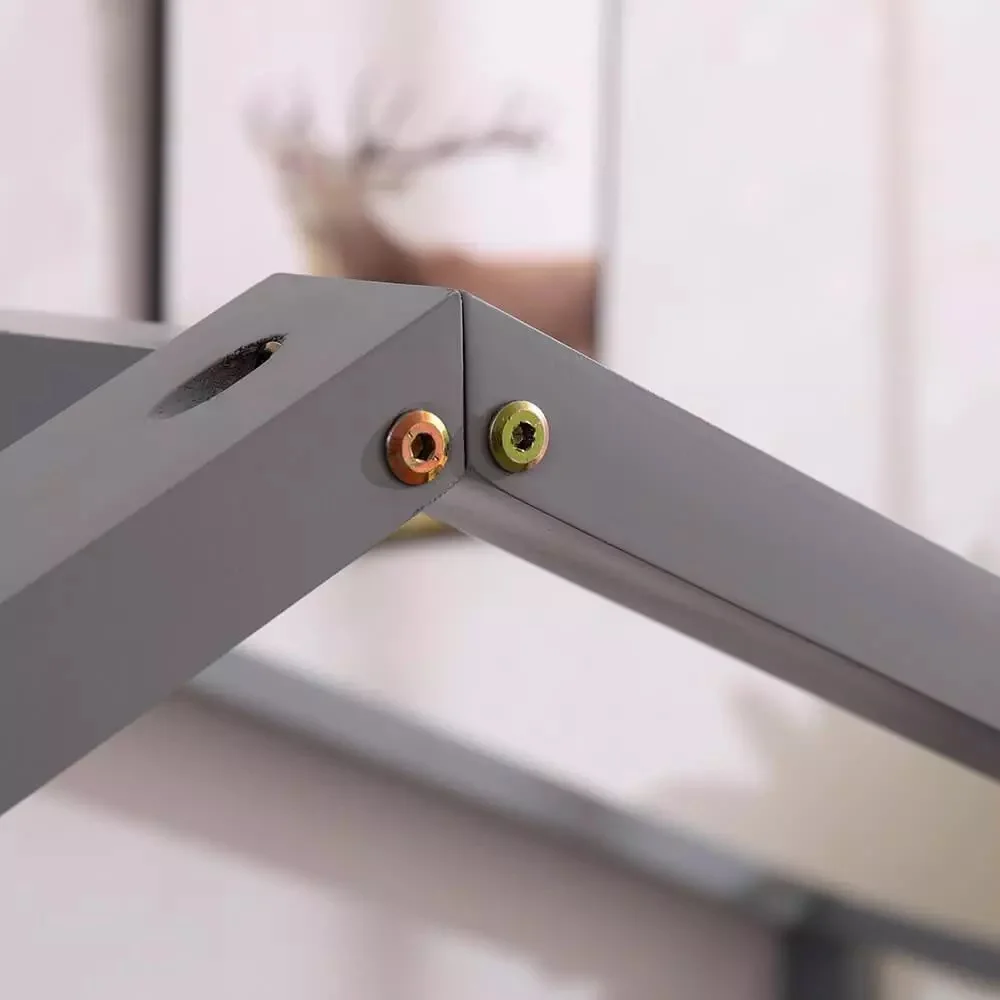 Modern 3ft Single Solid Wooden Grey Frame Kids Home Bed In Child Treehouse Toddler Bed Design Style