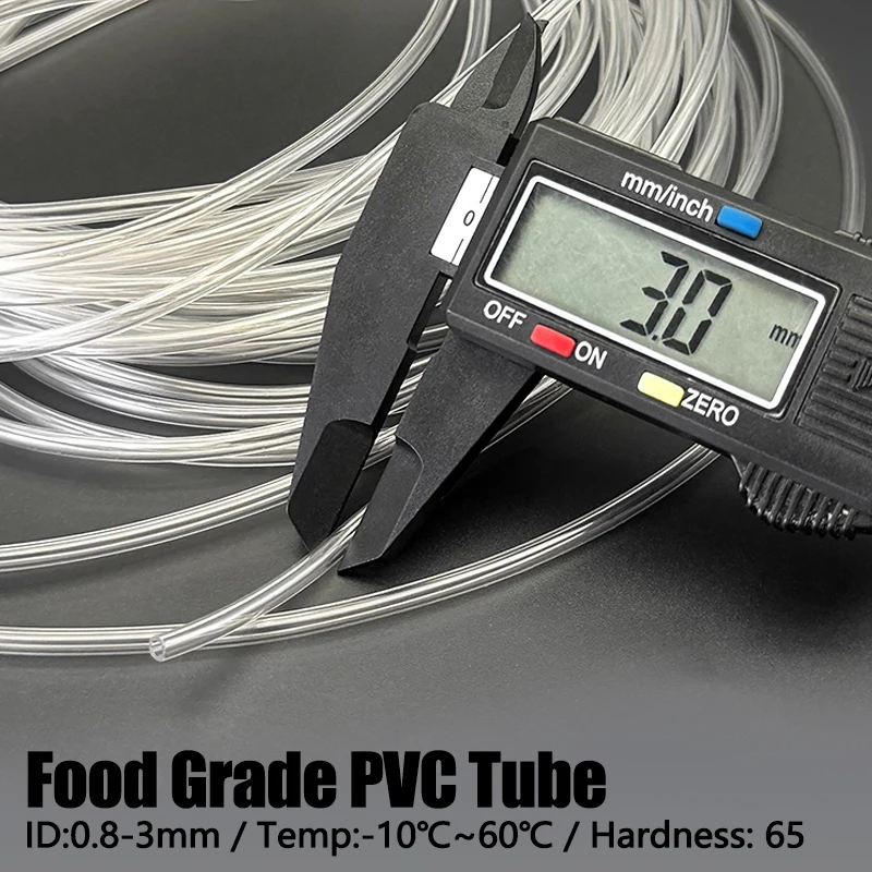 

Food Grade PVC Transparent Capillary Tube Small Plastic Hose Anti - Bending Anti - Tearing Inner Dia 0.8/0.9/1/1.2/1.5/2/2.5/3mm
