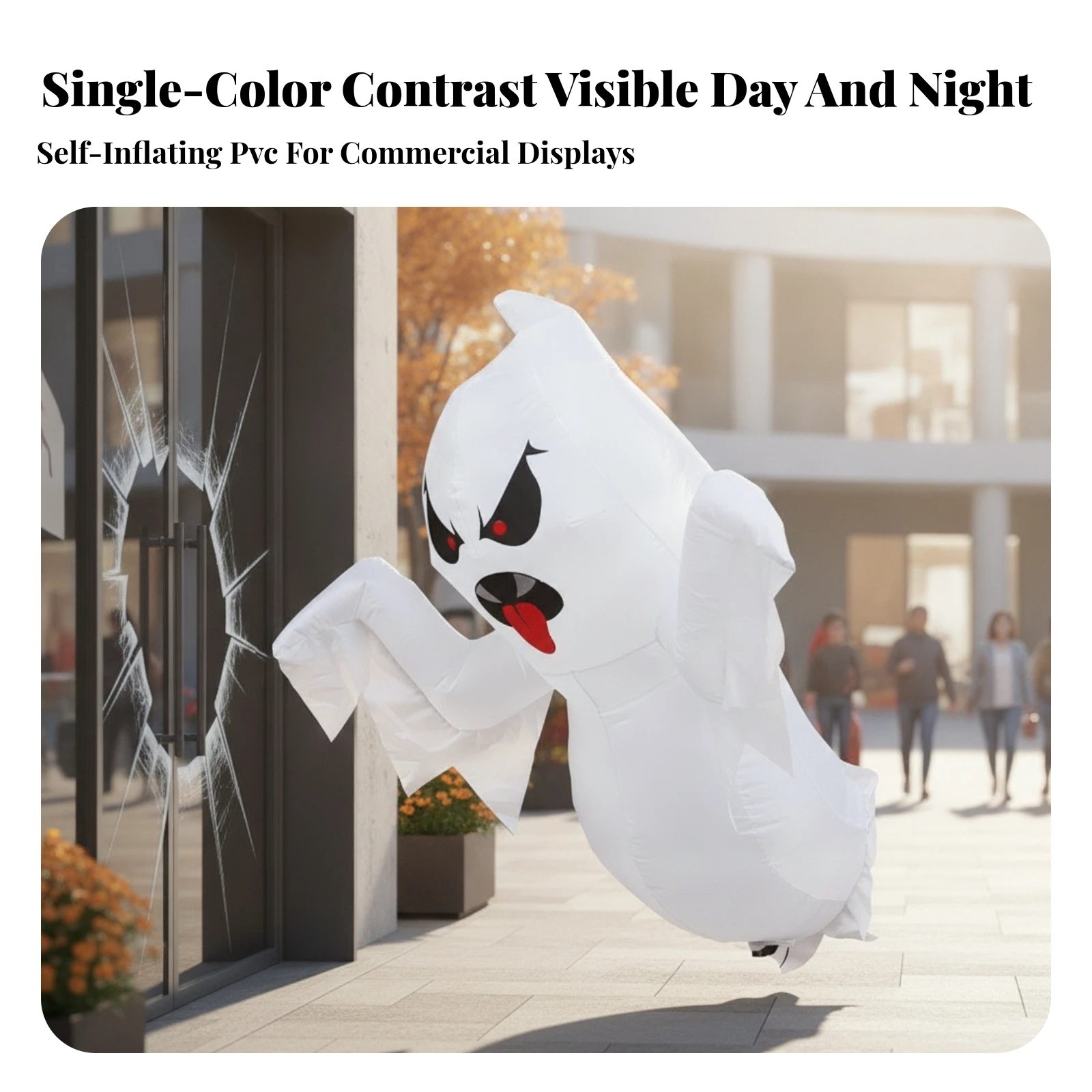 White Ghost Lightweight Halloween Inflatable Ghost Display Figure Indoor for Party Hosts, Yard