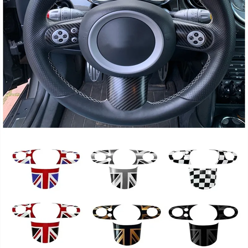 

Наклейка на панель рулевого колеса Union Jack, наклейка, чехол для MINI COOPER S R53, аксессуары для автостайлинга