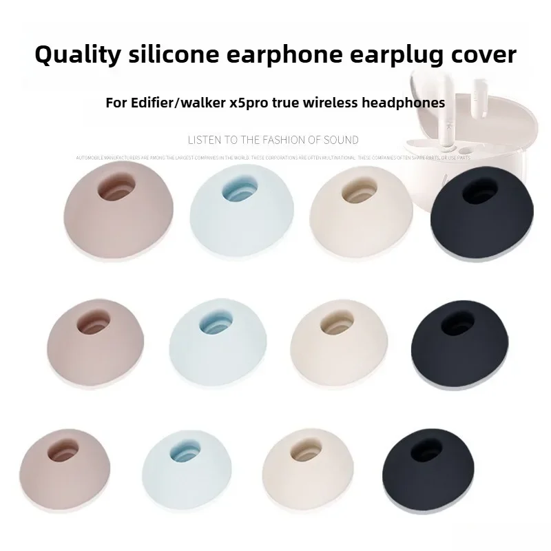 For Edifier X5PRO TWS Earbuds Silicone Ear Tips - 3 Size Options (S/M/L) Soft Replacement Ear Caps Secure Fit，