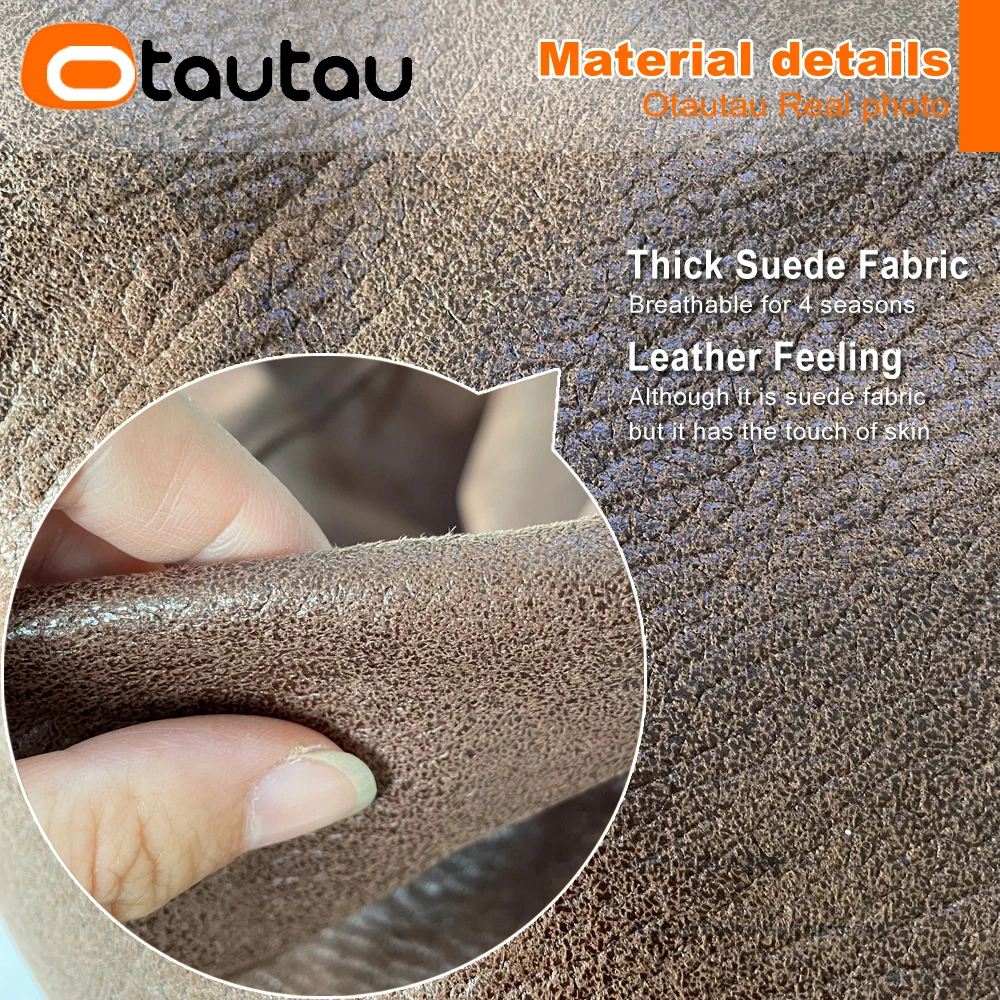 OTAUTAU Single Sofa Cover Faux Suede Leather Lazy Bean Bag Sac Pouf Chair No Filler Beanbag Corner Seat Recliner Couch SF004