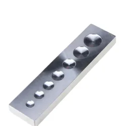Stainless Steel 7 in 1 Bottom Plate Hole Punch Rivet Mounting Base Poppers Snap Button Rivets Setter Leather Craft DIY Hand Tool