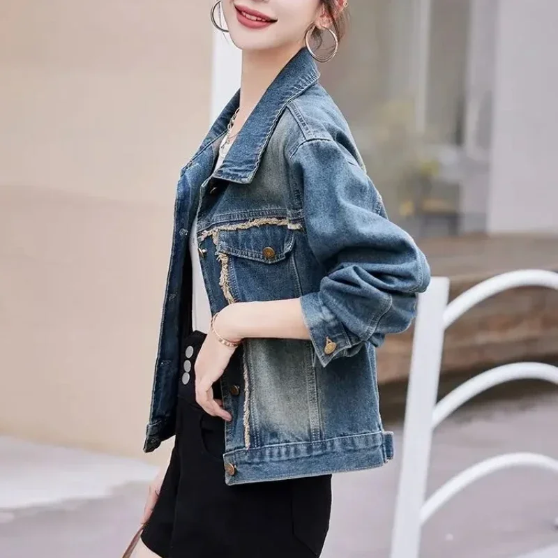 Spring Autumn 2025 New Arrivals Long Sleeve Women's Denim Jackets In Demi-season Outerwears Models Original Female Jeans Coats