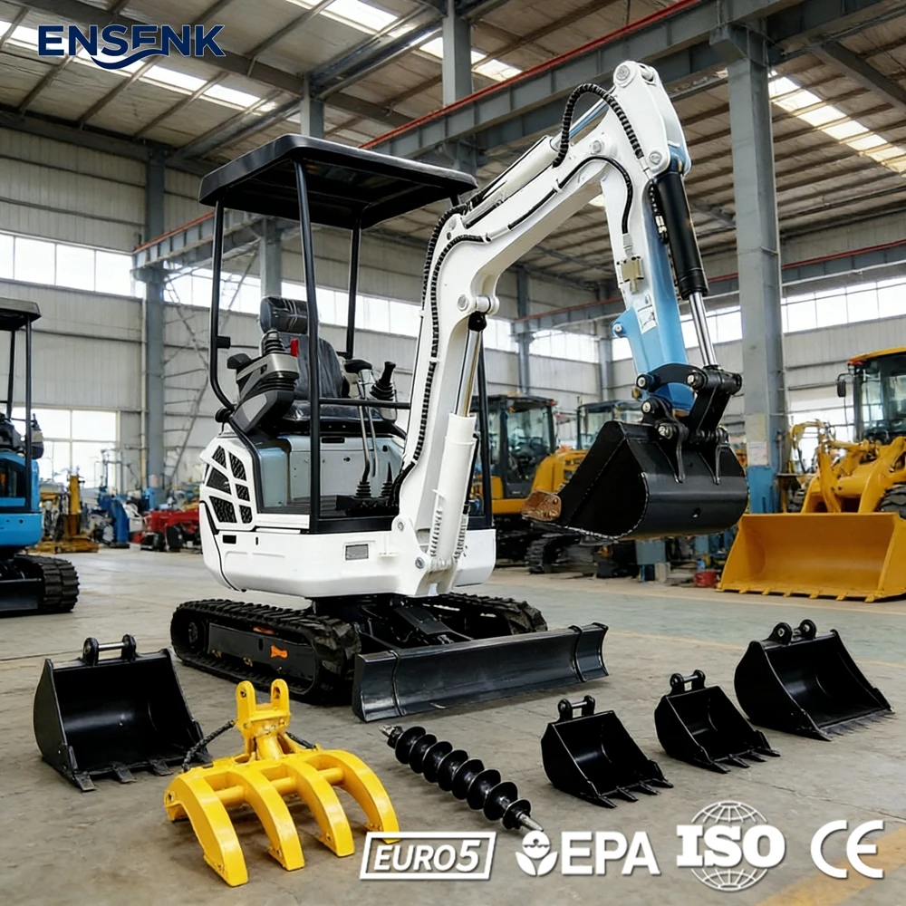 

Mini Excavator 1.0Ton 1.5Ton 1.7Ton Construction 2.0Ton Multifunctional CE Epa Yanmar Engine Fast Delivery
