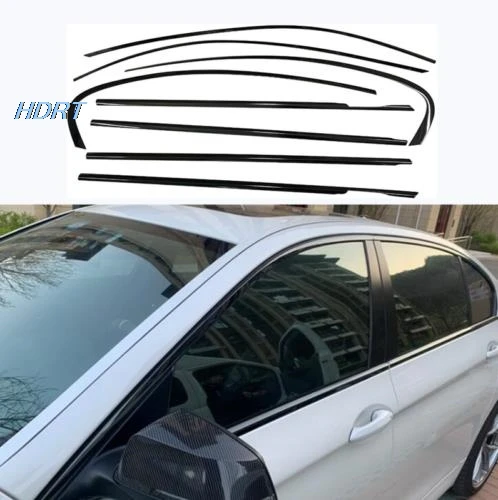 

8pc Black for BMW 5 Series F10 11-2017 G30 2018-2023 BLACK Window Frame cover Trim Molding