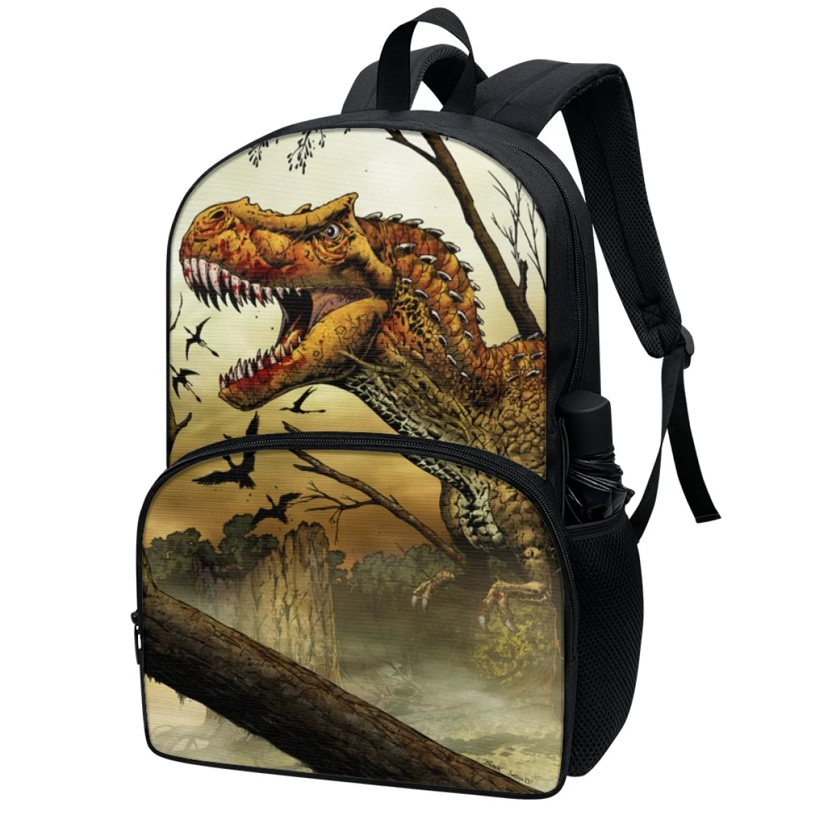 FORUDESIGNS Dinosaur Pattern Printing Back Pack Practical Multifunctional Travel Bag School Backpacks Lightweight Convenient