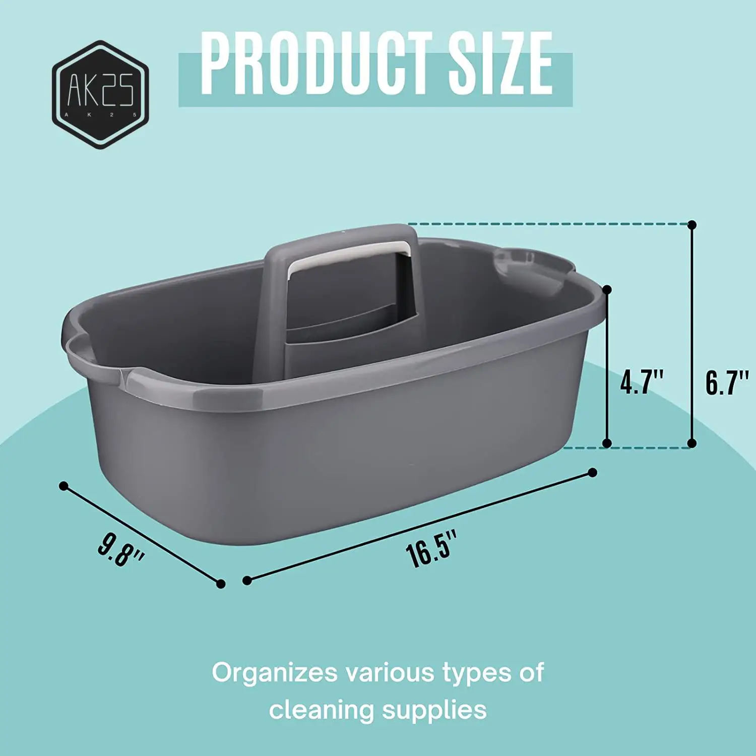 

AK25-Plastic Storage Basket Portable Shower Caddy Tote Organizer Basket With Handle For Bathroom, Bedroom, Kitchen