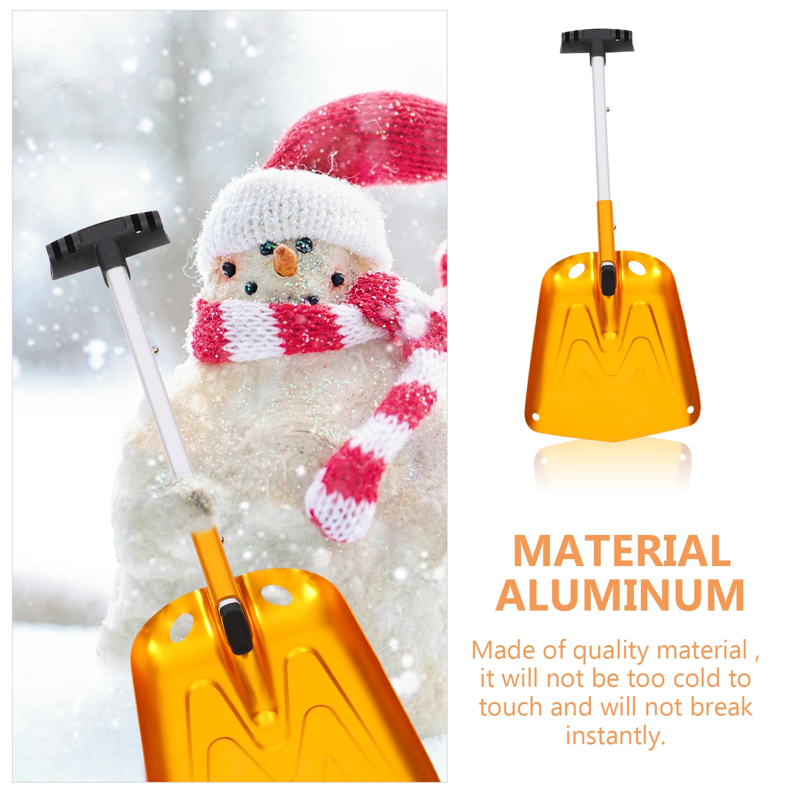 

Aluminum Snow Anti-Rust Explosion-Proof For Road Garden Lightweight Adjustable Handle Comfortable Triangular Plastic Non-Slip