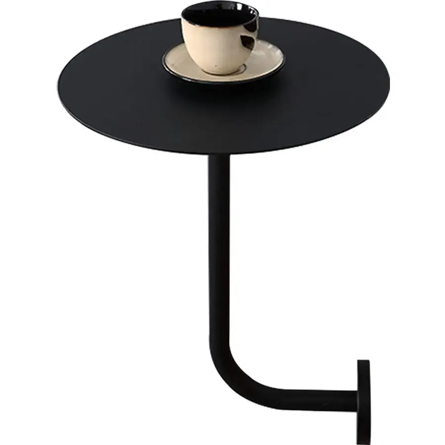 Pub Table Black Bar Table Wall Mounted Cocktail Table Bistro Table MidCentury Modern Dining Table Small Wall Desk with Metal Leg