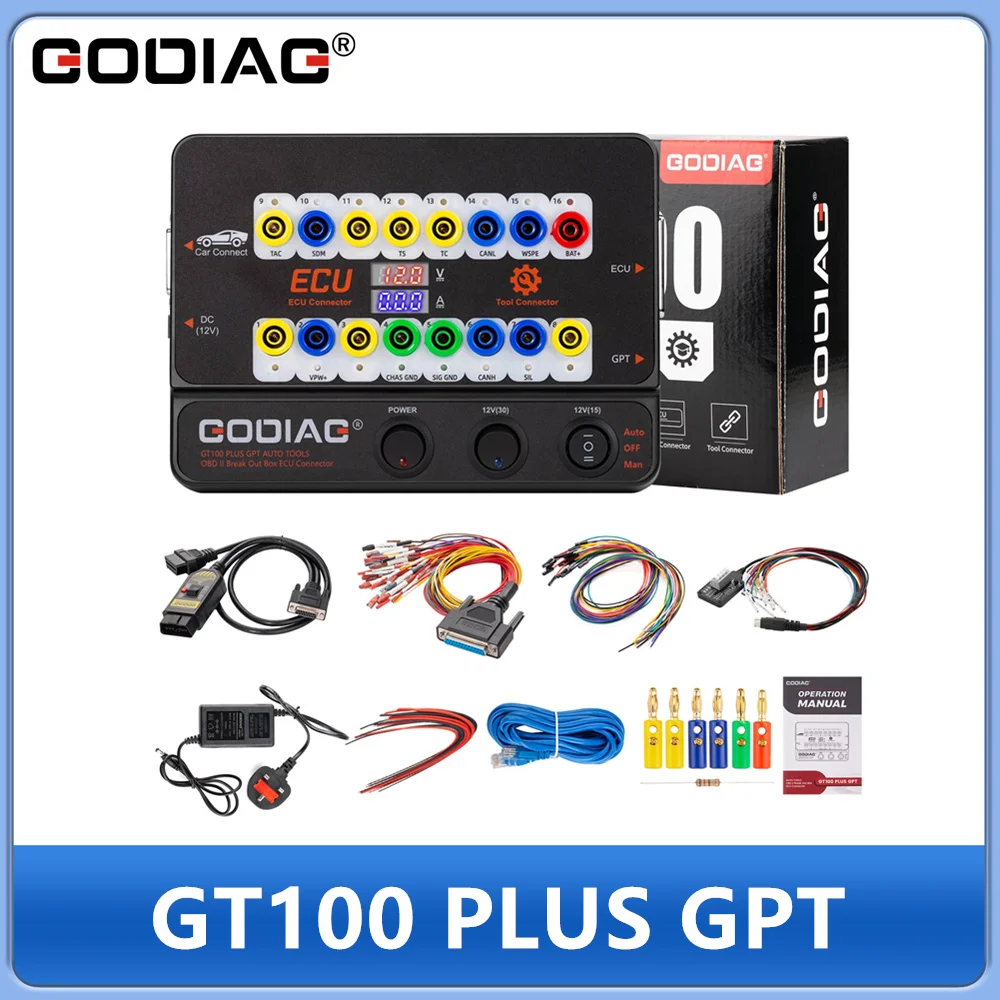 2026 GODIAG GT100 PLUS GPT ENET DOIP 24V-12V Strumenti Auto OBD II Break Out Box Connettore ECU