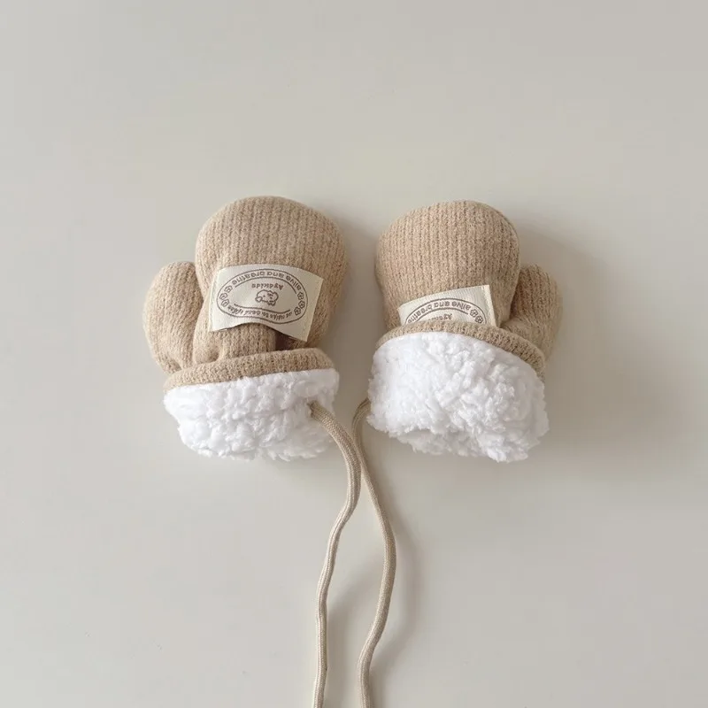 1 زوج الاطفال قفازات الشتاء الكورية نمط بلون لطيف الكرتون الدب القفازات الحرارية الطقس البارد حماية قفاز لمدة 3-7 سنوات