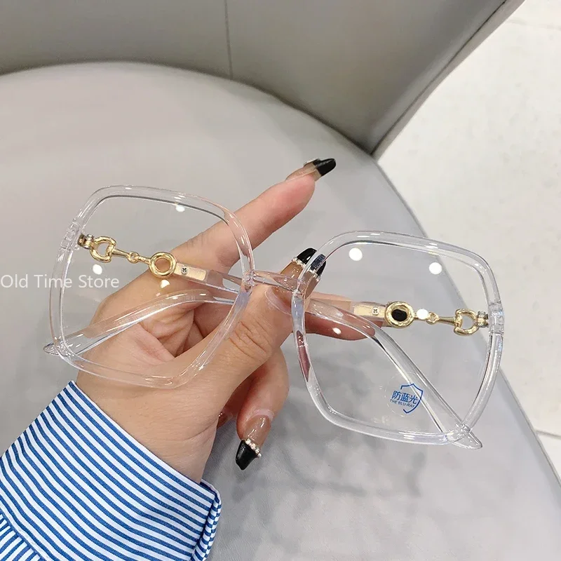 Myopia Glasses for Women and Men New Oversized Square Eyeglasses 0 To-4.0 Lentes Opticos Para Mujer Anti Blue Light Glasses